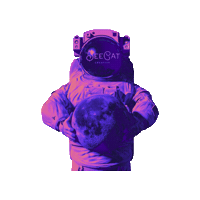 Space Glow Sticker by BeeCat Creative