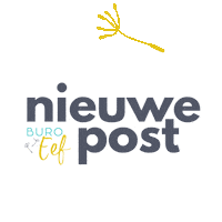Huisstijl Nieuwepost Sticker by Buro Eef  •  grafisch ontwerper