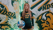 Volleyball Bison GIF by NDSU Athletics