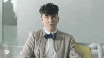 GuiltyParty reaction stare watching you att GIF