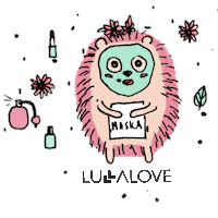 Pink Hedgehog Sticker by Lullalove