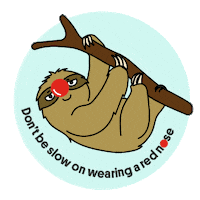 Red Nose Day Sloth Sticker by Red Nose Australia