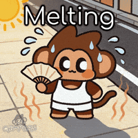 Summer Melting GIF by Chimpers