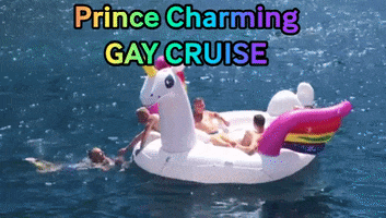 princecharmingGAYCRUISE fun water unicorn gay cruise GIF