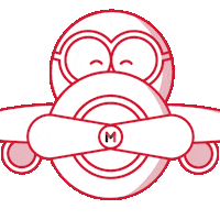 Flying On The Way Sticker by Monocoque Design