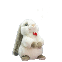Trudispa white rabbit toys ears Sticker