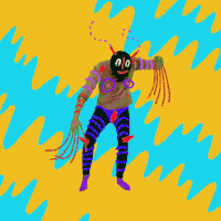 tripping monster dance GIF