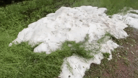 'Quarter-Sized' Hail Piles up in Central Minnesota
