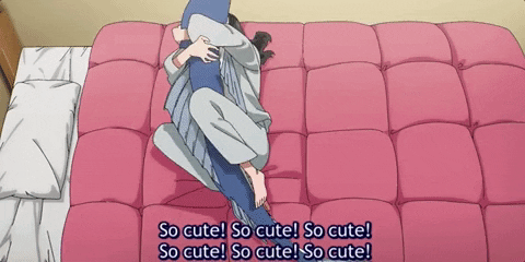 AkuaSenpai giphygifgrabber anime kawaii roll GIF