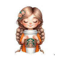 Coffee-Break Girl Sticker