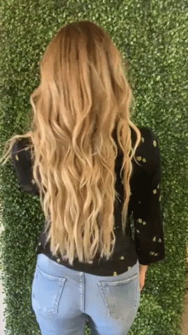 autumnmarkleyhair giphygifmaker hair flip hair extensions blonde hair GIF