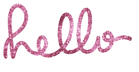 Glitter Hello Sticker