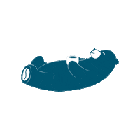 Sleepy Bear Sticker by Huggs Coffee