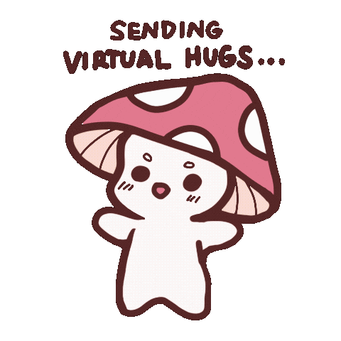 Yumeni giphyupload love hugs mushroom Sticker