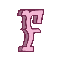 Pink Typography Sticker by Depraved Cave