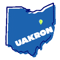 Akron Zips Ua Sticker by The University of Akron