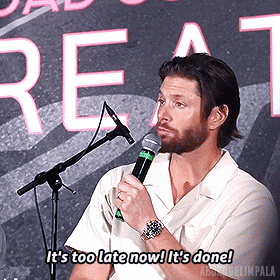 aborddelimpala jensen ackles too late aborddelimpala GIF