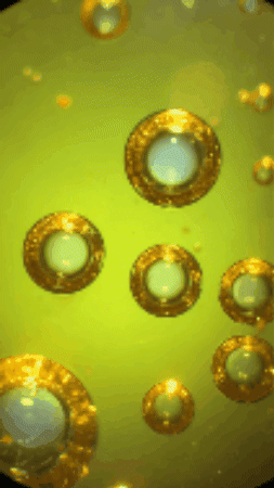 posoco2000 giphygifmaker green bubbles macro GIF