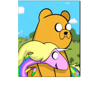 Adventure Time Rainbow Sticker by SuperRareBears