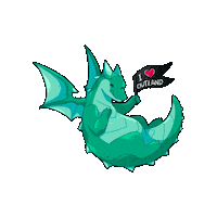 Outland_norge love fan dragon fantasy Sticker
