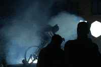 munbaik_cycling water night light smoke GIF