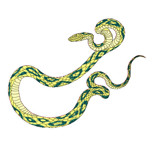 LeQuartierAnime giphyupload snake 2danimation animatedillustration Sticker