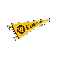 wmustudents western broncos wmu western michigan university Sticker
