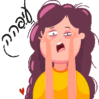 Tired Woman Sticker