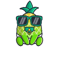 five_pineapples happy excited baby pineapple Sticker