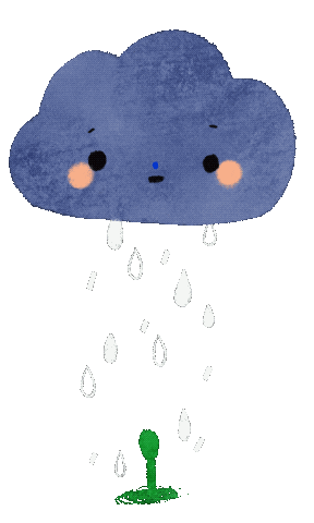 Rain Grow Sticker by ameliaharu