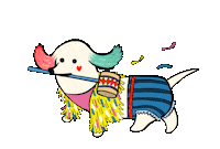 Harley Quinn Dog Sticker by Stefanie Shank