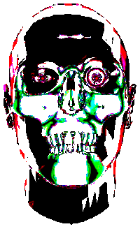 3D Skull Sticker by badblueprints