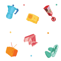 MandaLynneGraphicDesign tv coffee retro television Sticker