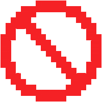 Pixel Warning Sticker by Salih Kizilkaya