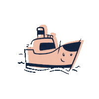 Pink Boat Sticker by Mum and you