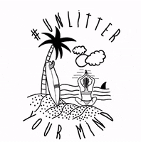 UNLITTER beach yoga mind sustainability GIF