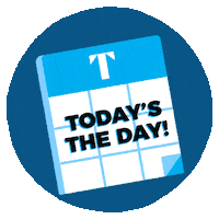 Tremendousness blue time creative today Sticker