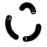 o_and_no smile sad loop worm Sticker