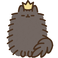 Black Cat Sticker by Pusheen