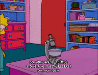 lisa simpson science experiment GIF