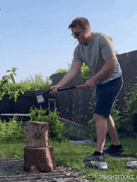 Chop Lumber GIF