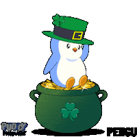 St Patricks Day Good Luck Sticker by Pudgy Penguins