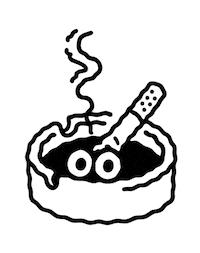 gluecult eyes smoke smoking cigarette Sticker