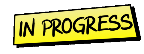 in progress waiting Sticker by AM by Andre Martin