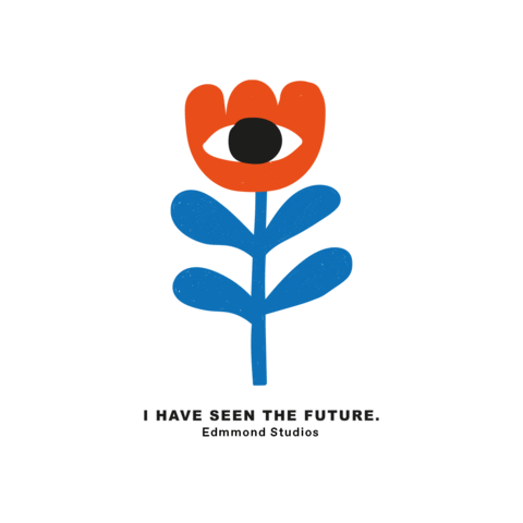 Edmmond-Studios flower eye future edmmond Sticker