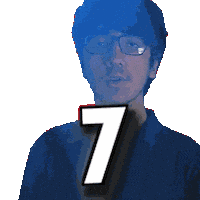No 7 Number Sticker