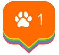 UnderdogInternational cute dog rainbow puppy Sticker