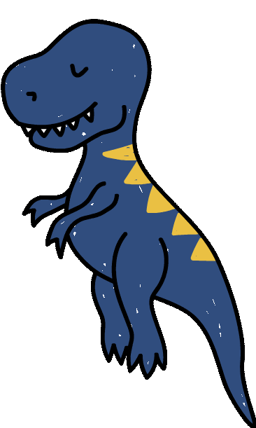 Sleepy Dinosaur Sticker by JAKO-O