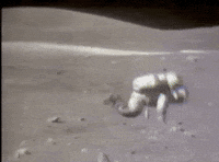 Moon Landing Astronaut GIF by MOODMAN