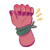Yellowpuffly mano feminista lucha aborto Sticker